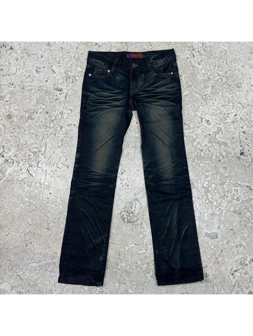 Vintage Y2K Ultra Low Rise Jeans Faded Sandblasted